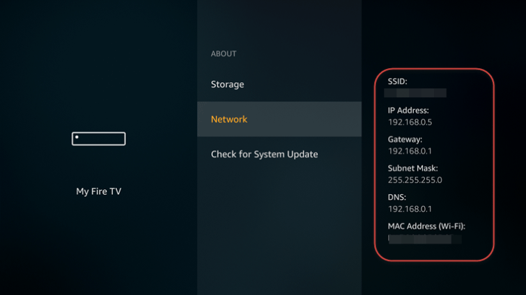 Fire TV Stick DNS - Étape 1